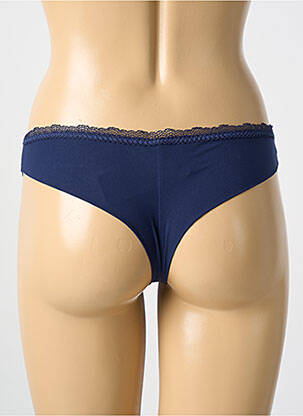 Tanga broderie bleu ANTIGEL femme