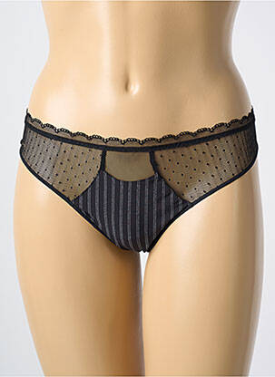 Tanga broderie noir ANTIGEL femme