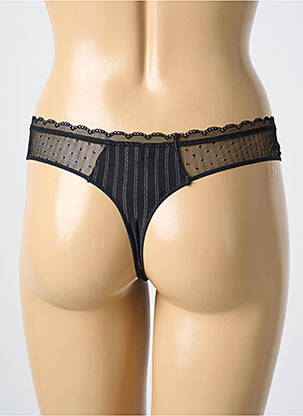 Tanga broderie noir ANTIGEL femme