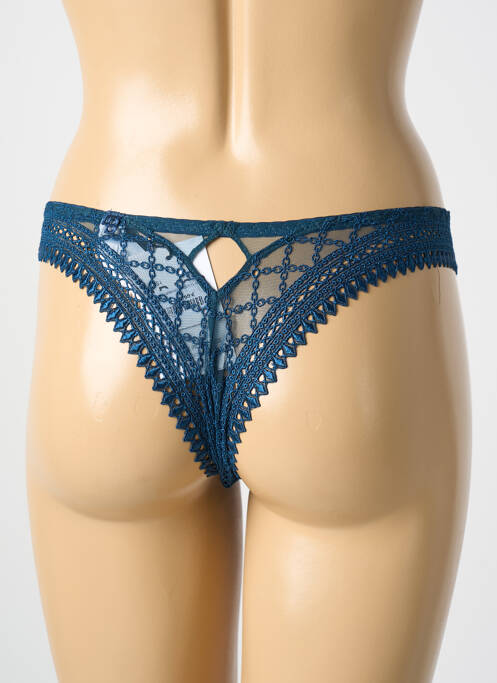 Tanga bleu LOUISA BRACQ pour femme