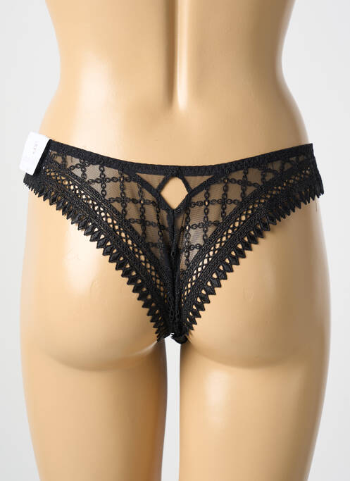 Tanga noir LOUISA BRACQ pour femme