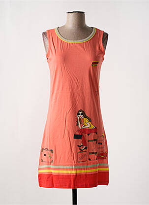 Chemise de nuit sérigraphie orange ROSE POMME femme