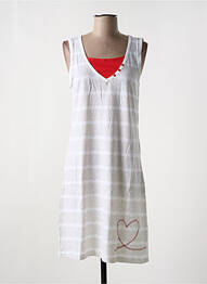 Chemise de nuit col v blanc ROSE POMME femme