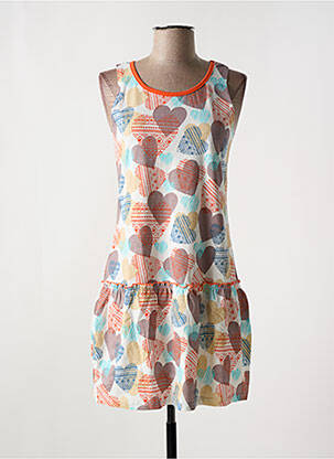 Chemise de nuit imprimé fantaisie orange ROSE POMME femme