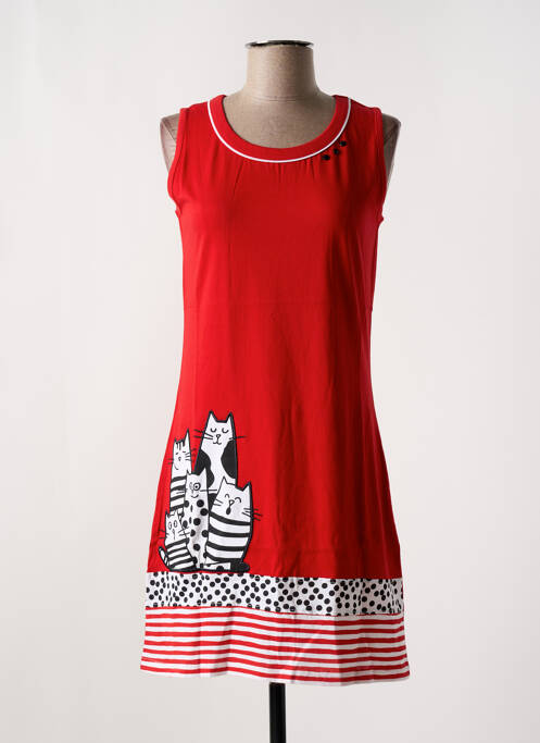 Chemise de nuit rouge ROSE POMME pour femme