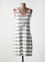 Chemise de nuit imprimé fantaisie gris ROSE POMME femme