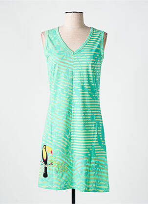 Chemise de nuit col v vert ROSE POMME femme