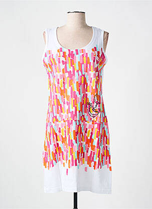 Chemise de nuit imprimé fantaisie blanc ROSE POMME femme