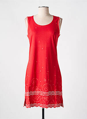 Chemise de nuit imprimé fantaisie rouge ROSE POMME femme
