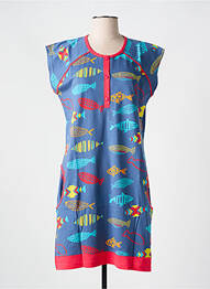 Chemise de nuit fermeture boutonnée sur le devant bleu ROSE POMME femme