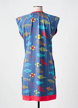 Chemise de nuit fermeture boutonnée sur le devant bleu ROSE POMME femme
