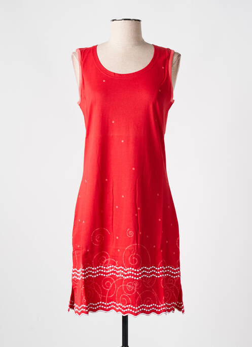 Chemise de nuit imprimé fantaisie rouge ROSE POMME femme