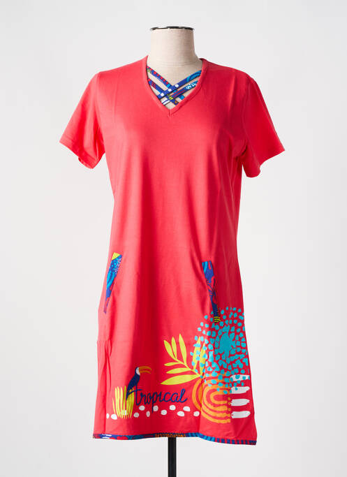 Chemise de nuit rouge ROSE POMME pour femme