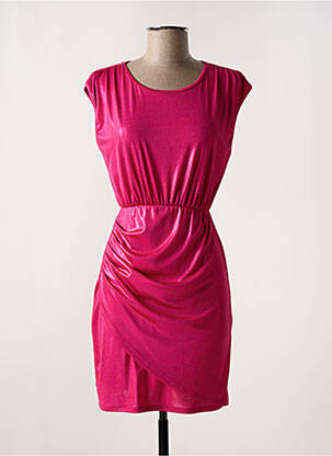 Robe courte manches courtes manches courtes rose LA CROISETTE femme