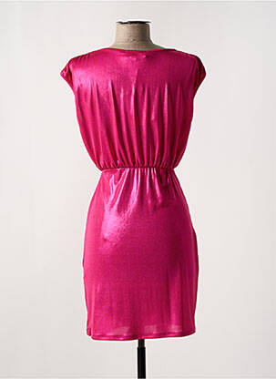Robe courte manches courtes manches courtes rose LA CROISETTE femme
