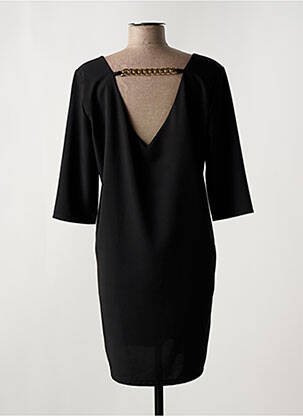 Robe courte manches 3/4 manches 3/4 noir LA CROISETE femme