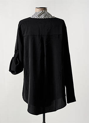 Tunique manches longues tissage crêpe noir NH-3 femme