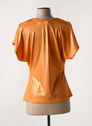 Top stretch manches courtes orange LA CROISETTE femme
