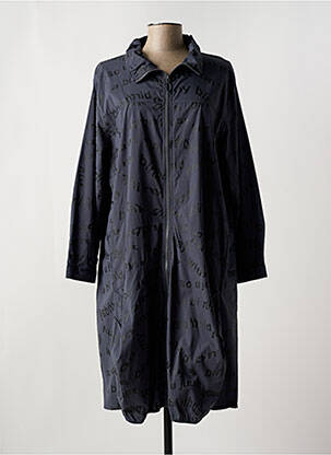 Parka fermeture zippée sur le devant sans capuche gris POMME ROUGE femme