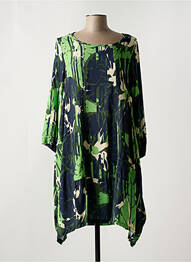 Robe mi-longue manches 3/4 manches 3/4 vert G!OZE femme