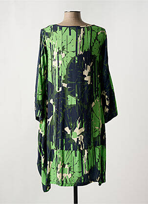 Robe mi-longue manches 3/4 manches 3/4 vert G!OZE femme
