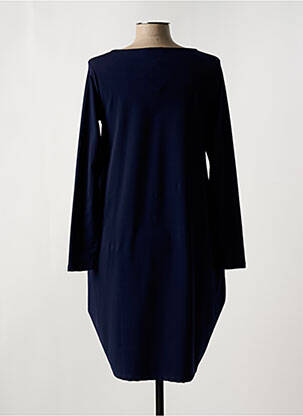 Robe mi-longue imprimé fantaisie manches longues bleu G!OZE femme