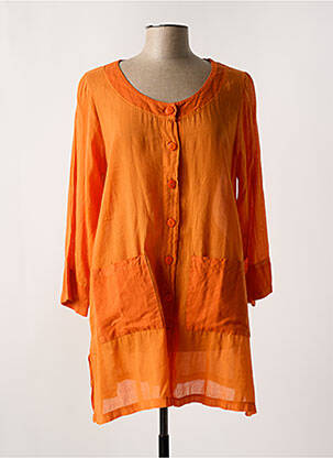 Veste casual col rond orange G!OZE femme