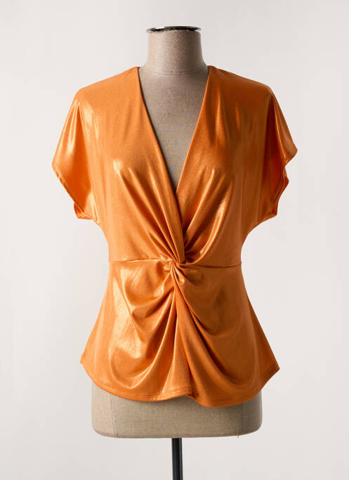 Top orange LA CROISETTE pour femme