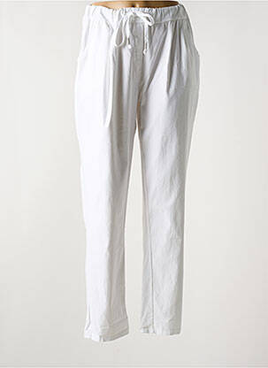 Jogging stretch taille normale blanc LAURA femme