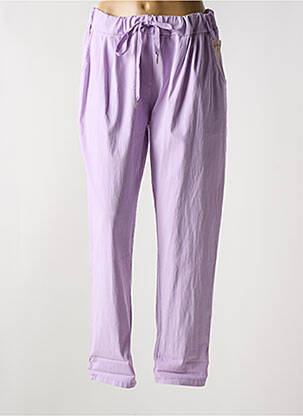 Jogging stretch taille normale violet LAURA femme