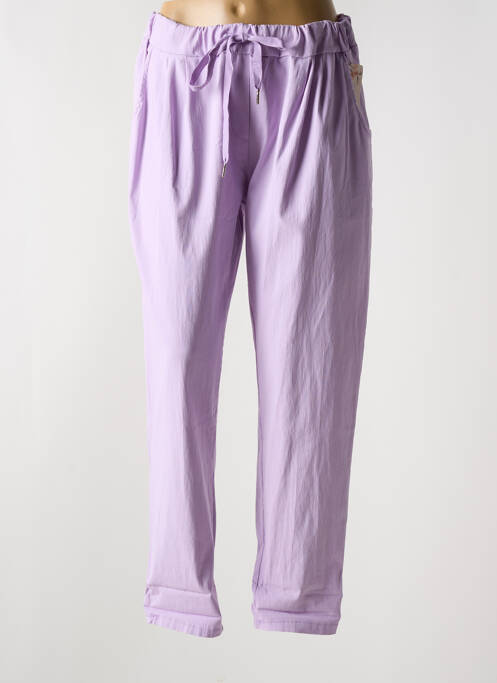 Jogging stretch taille normale violet LAURA femme
