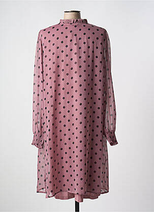Robe mi-longue coupe fluide manches longues violet ZHENZI femme