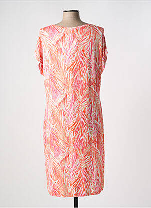 Robe mi-longue coupe fluide manches courtes orange JOY OF LIFE femme