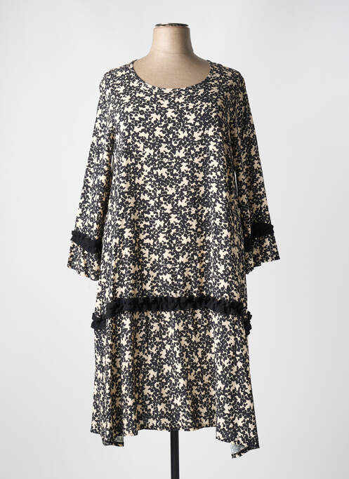 Robe mi-longue noir G!OZE pour femme