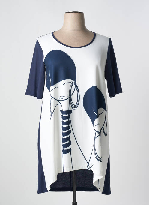 Tunique manches courtes bleu G!OZE pour femme