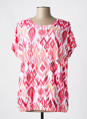 T-shirt imprimé fantaisie manches courtes rose HAJO femme