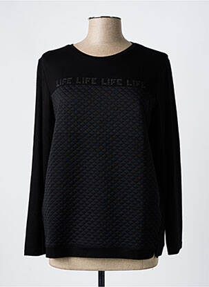 T-shirt sérigraphie avec strass manches longues noir HAJO femme