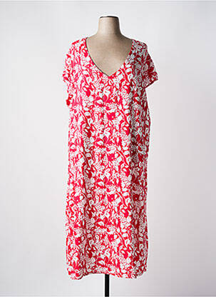 Robe longue manches courtes manches courtes rouge ALLER SIMPLEMENT femme
