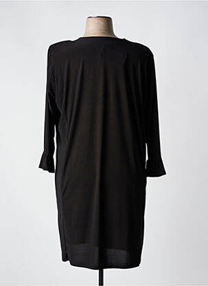 Robe mi-longue manches longues manches longues noir MAGNA femme