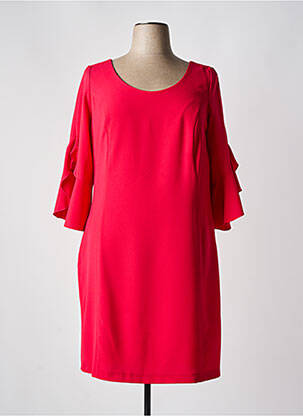 Robe mi-longue manches 3/4 manches 3/4 rouge SPG WOMAN femme