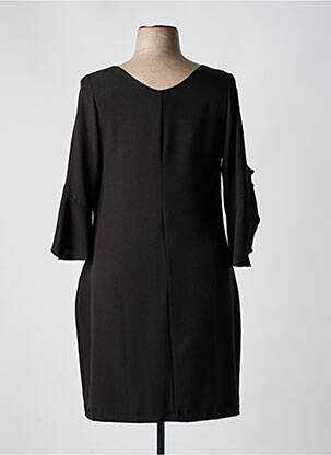 Robe mi-longue manches 3/4 manches 3/4 noir SPG WOMAN femme