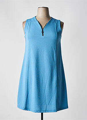 Robe courte sans manche sans manche bleu 2W PARIS femme