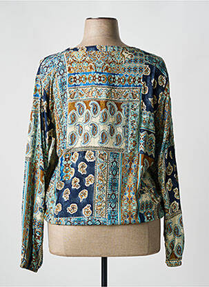 Blouse manches longues manches longues bleu HAJO femme