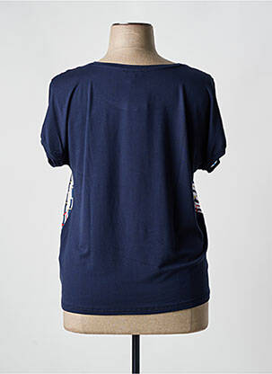 T-shirt imprimé fantaisie manches courtes bleu HAJO femme