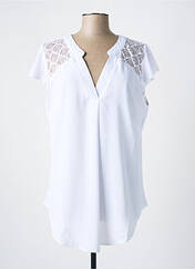 Tunique manches courtes blanc NH-3 pour femme seconde vue