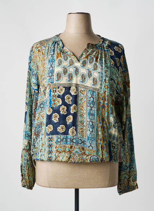 Blouse manches longues manches longues bleu HAJO femme