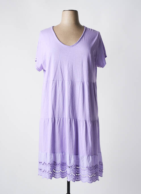 Robe mi-longue violet PIMENT ROUGE pour femme