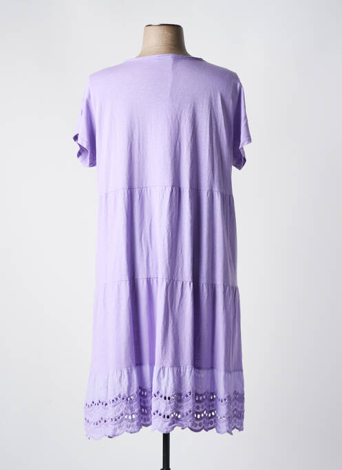 Robe mi-longue violet PIMENT ROUGE pour femme