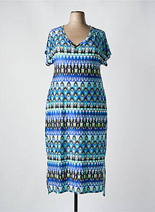 Robe courte manches courtes manches courtes bleu SPG WOMAN femme