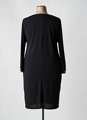 Robe mi-longue manches longues manches longues noir SPG WOMAN femme